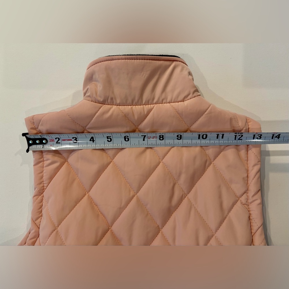 Workshop Republic Clothing Diamond Quilted Light Pink and Black Quilted Vest - Picture 6 of 12